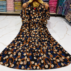 Frock (Black and Leaves Design)