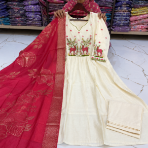 Premium Party Wear(Cream)