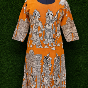 kalamkari orange top